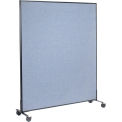 60-1/4&quot;W x 99&quot;H Mobile Office Partition Panel, Blue