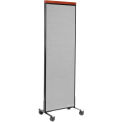 24-1/4&quot;W x 100-1/2&quot;H Deluxe Mobile Office Partition Panel, Gray