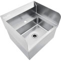 Stainless Steel Hands Free Wall Mount Sink W/Splash Guards, 14&quot;x10&quot;x5&quot; Deep