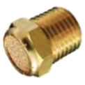 Aignep USA 1/2&quot; NPT Sintered Bronze Muffler 50 Micron 145 psi 14 to 176 F