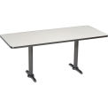 Counter Height Restaurant Table, Gray, 60&quot;L x 30&quot;W x 36&quot;H