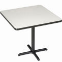 Square Bar Height Restaurant Table, Gray, 36&quot;W x 42&quot;H