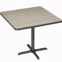 Square Bar Height Restaurant Table, Charcoal, 36&quot;W x 42&quot;H