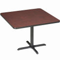 Square Counter Height Restaurant Table, Mahogany, 42&quot;W x 36&quot;H