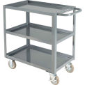 Welded Steel Utility Cart, 3 Tray Shelves, 18&quot;Wx30&quot;L