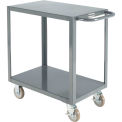Welded Steel Utility Cart, 3 Flush Shelves, 18&quot;Wx30&quot;L