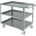 Global Industrial Steel Utility Cart w/3 Tray Shelves, 1200 lb. Capacity, 36"L x 24"W x 35"H