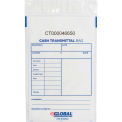 Global Industrial Cash Transmittal Bag, 6&quot;W x 9&quot;H, Clear, 100/Pack