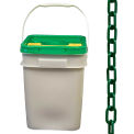 Mr. Chain Plastic Barrier Chain in a Pail, HDPE, 1.5&quot;x300', #6, 38mm, Green