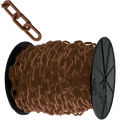 Mr. Chain Plastic Barrier Chain on a Reel, HDPE, 1.5&quot;x200', #6, 38mm, Brown