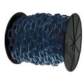 Mr. Chain Plastic Barrier Chain on a Reel, HDPE, 1.5&quot;x200', #6, 38mm, Blue