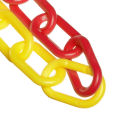 Mr. Chain Alternating Heavy Duty Plastic Barrier Chain, HDPE, 2&quot;x100', 54mm, Red/Yellow