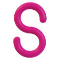 Mr. Chain S-Hook, Acetal Copolymer, 1.5&quot;, Pink, 10/Pk