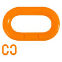 Mr. Chain Master Link, Acetal Copolymer, 1.5&quot;, Traffic Orange, 10/Pk