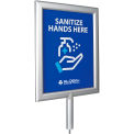 Global Industrial™ Perfex Frame for Sanitizer Dispenser Stand w/Sanitize Hands Here Graphic