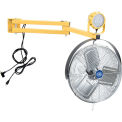 Global Industrial LED Dock Light w/ 60" Arm, 30W, 3000 Lumens, 5000K, 18" 3-Speed Fan