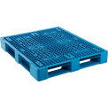 Global Industrial Rackable & Stackable Pallet, Poly, 4-Way, 48"x40", 30000 Lb Stat Cap, Blue