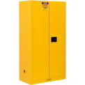 Global Industrial Flammable Cabinet, Manual Close Double Door, 44 Gallon, 34&quot;Wx18&quot;Dx65&quot;H
