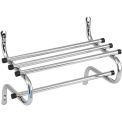 Interion&#174; 24&quot;W Wall Mount Coat & Towel Rack With Shelf, Chrome