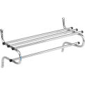 Interion&#174; 36&quot;W Wall Mount Coat & Towel Rack With Shelf, Chrome