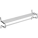 Global Industrial Wall Mount Coat & Towel Rack With Shelf, 60"W, Chrome