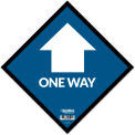 Global Industrial&#8482; Blue One Way Adhesive Sign, 12&quot; Square, Vinyl