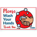 Global Industrial™ Please Wash Your Hands Sign, 16"W x 10"H, Wall Adhesive