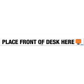 Global Industrial Place Front of Desk Here Floor Sign, 36&quot;W x 3''H, Adhesive