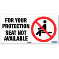 Global Industrial Seat Not Available Adhesive Sign, 12&quot;W x 6''H, For Wall, Seat or Bench