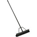 Global Industrial 24&quot; Push Broom, Plastic Block & Steel Handle, Fine Sweep - Pkg Qty 4