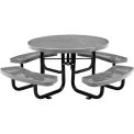 Global Industrial 46&quot; Child Size Round Expanded Picnic Table, Gray