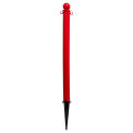 Global Industrial Plastic Ground Pole, HDPE, 35&quot;H, Red
