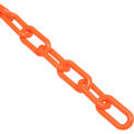 Global Industrial Plastic Chain Barrier, 1-1/2&quot;x50'L, Safety Orange