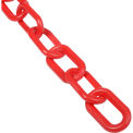 Global Industrial Plastic Chain Barrier, 2&quot;x50'L, Red