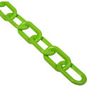 Global Industrial Plastic Chain Barrier, 2"x50'L, Safety Green