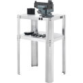 Global Industrial Adjustable Height Machine Stand, 430 Stainless Steel, 24&quot;Wx18&quot;Dx30-36&quot;H