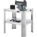 Global Industrial Adjustable Height Machine Stand, 430 Stainless Steel, 24&quot;Wx18&quot;Dx18-24&quot;H