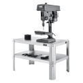 Global Industrial Adjustable Height Machine Stand, 430 Stainless Steel, 36&quot;W x 24&quot;D x 18-24&quot;H