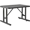 4' Rectangular Expanded Metal Outdoor Table, Black