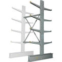 Global Industrial Double Sided Heavy Duty Cantilever Add-On Rack, 2" Lip, 48"Wx60"Dx96"H