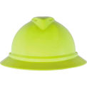 MSA V-Gard&reg; 500 Hat Vented 4-Point Fas-Trac III, Hi-Viz Yellow-Green - Pkg Qty 20