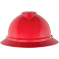 MSA V-Gard&reg; 500 Hat Vented 6-Point Fas-Trac III, Red - Pkg Qty 20
