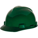 MSA V-Gard&reg; Slotted Cap With 1-Touch Suspension, Green - Pkg Qty 20