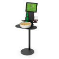 Global Industrial Indoor-Outdoor SideBar Table With Tablet Holder, 27-1/2&quot;H, Aluminum, Black