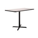 Counter Height Restaurant Table, Gray, 48&quot;L x 30&quot;W x 36&quot;H