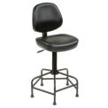 Global Industrial Antimicrobial Shop Stool with Spider Base, Black