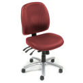 Multifunctional Office Chair, Mid Back, Synthetic Leather, Burgundy