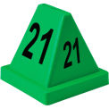 Numbered Cones, 21-40, 4-1/2&quot;L x 4-1/2&quot;W x 4-3/8&quot;H, Green