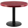 36&quot; Round Outdoor Cafe Table with Pedestal Base, 29&quot;H, Red