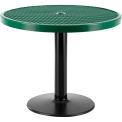 36&quot; Round Outdoor Cafe Table with Pedestal Base, 29&quot;H, Green